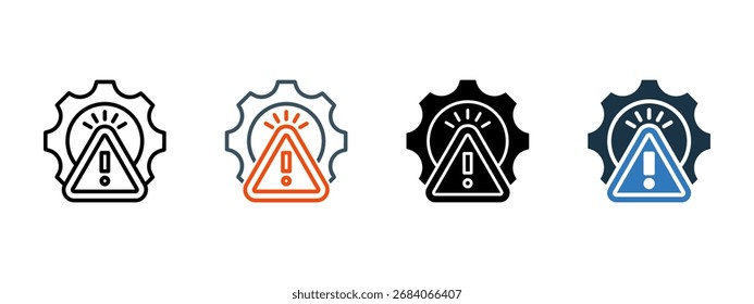 Gestión de riesgos Ilustración vectorial de estilo de icono múltiple