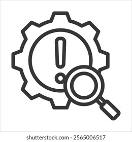 Risk Management Outline Icon Vector Illustration