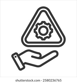 Risk Management Outline Icon Vector Illustration