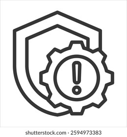 Risk Management Outline Icon Vector Illustration