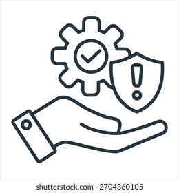 Risk Management Outline Icon Vector Illustration
