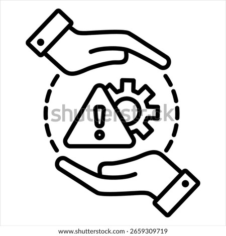Risk Management Outline Icon Vector Illustration