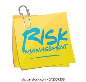 risk management post it illustration design over a white background