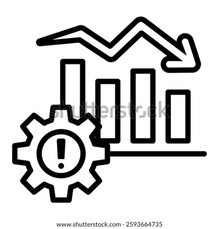 Risk Management Process Icon in Glyph Style. Simple Vector Design. Simple Vector Glyph Icon
