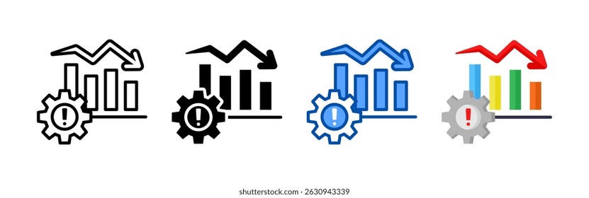 Paquete del conjunto de iconos del proceso de gestión de riesgos. Colección de iconos de estilo múltiple perfecta para Sitios web, App y presentaciones. Colección de icono de Vector simple