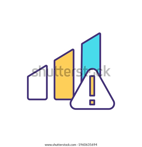 Risk management RGB color icon. Index
raising. Assessing overall risk process. Threat evaluation. High
occurrence probability. Identifying and controlling hazards.
Isolated vector
illustration