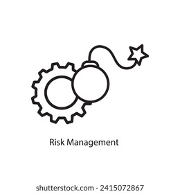 Risk Management simple flat trendy style illustration on white background..eps