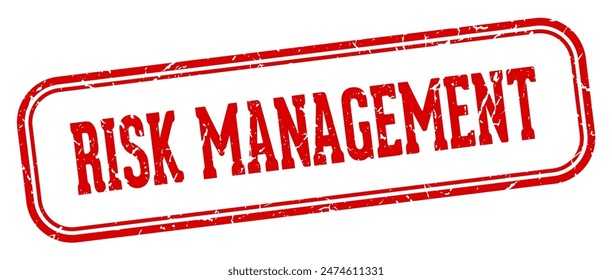 risk management stamp. risk management rectangular stamp isolated on white background