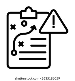 Risk Management Strategy line icon , vector, pixel perfect, illustrator file 