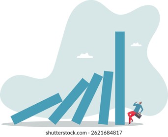 Risk management, uncertainty or unknown threat causing business failure, economic crisis, danger or problem,character for design.