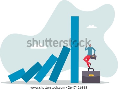 Risk management, uncertainty or unknown threat causing business failure, economic crisis, danger or problem,character for design.