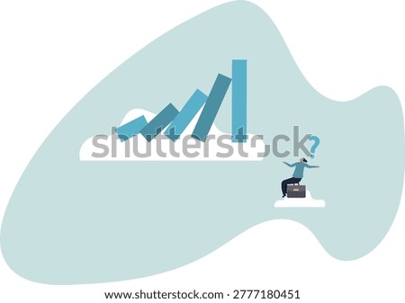 Risk management, uncertainty or unknown threat causing business failure, economic crisis, danger or problem, human life and situation.