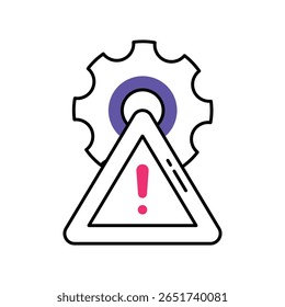 Risk Management Vector Filled outline illustration style icon. EPS 10 file
