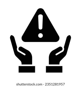 Risk Management Vector Glyph Icon For Personal And Commercial Use.
