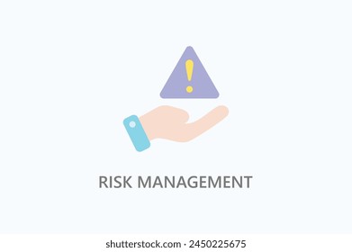 Risk management vector, icon or logo sign symbol illustration