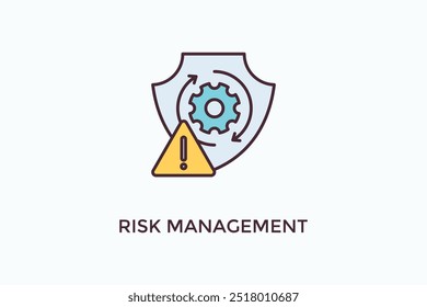 Risk Management Vector Icon Or Logo Illustration
