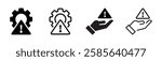 Risk management vector icons collection. Rick management icon