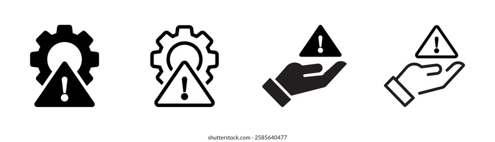 Risk management vector icons collection. Rick management icon
