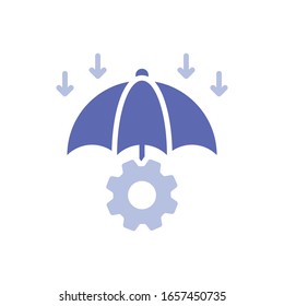 Risk Management Vector Illustration. Business Investment And Growth Glyph Style Icon. EPS 10