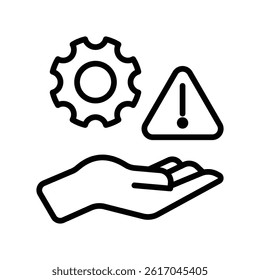 Risk Management Vector outline icon. Eps10 file 