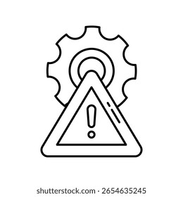 Risk Management Vector outline illustration style icon. EPS 10 file