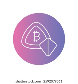 Risk management vector stock illustration for blockchain security.
