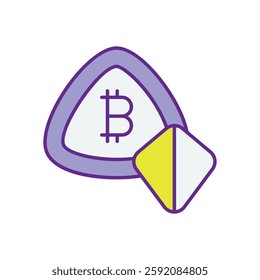 Risk management vector stock illustration for blockchain security.