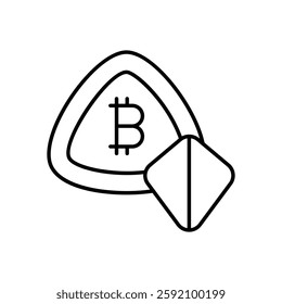 Risk management vector stock illustration for blockchain security.