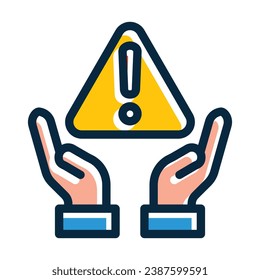 Risk Management Vector Thick Line Filled Dark Colors Icons For Personal And Commercial Use.
