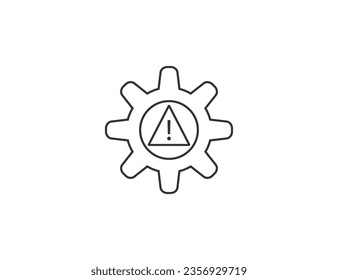 Risk management, warning icon. Vector illustration.