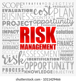 Risk Management word cloud collage, business concept background