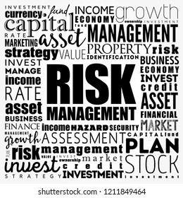 Risk Management word cloud collage, business concept background