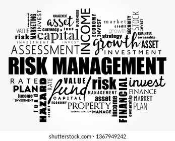 Risk Management word cloud collage, business concept background