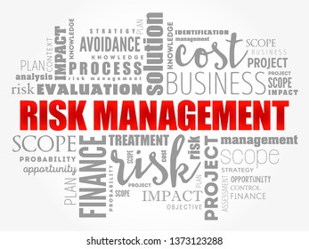 Risk Management word cloud collage, business concept background