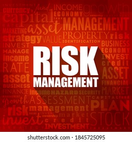 Risk Management word cloud collage, business concept background