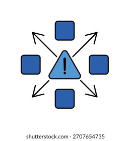 Icono de matriz de riesgo esbozo de línea de trazo editable eps.