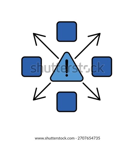 Risk Matrix icon outline editable stroke line drawing eps.