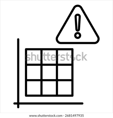 Risk Matrix Outline Icon Illustration Vector