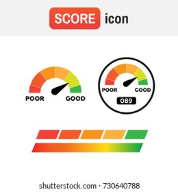 risk meter high. Low, Moderate and High gauges vector