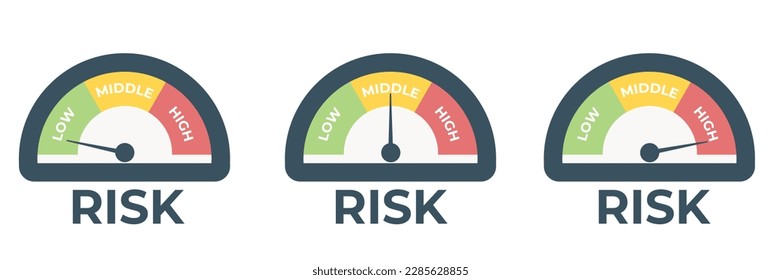 Risk meter icon concept. Vector illustration.