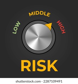 Risk meter icon concept. Vector illustration.