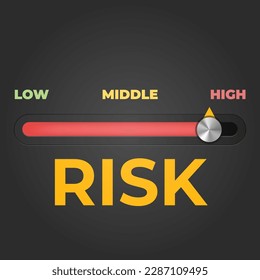 Risk meter icon concept. Vector illustration.