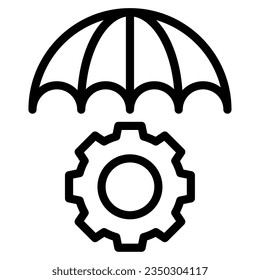 Icono de Mitigación de Riesgos puede usarse para uiux, etc
