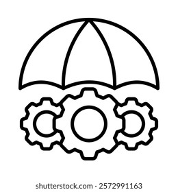 Risk Mitigation Icon Element For Design