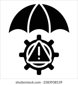 Risk Mitigation Icon Element For Design
