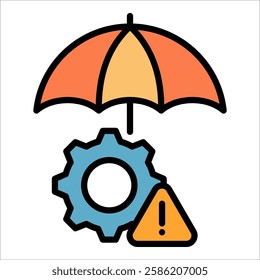 Risk Mitigation Icon Element For Design