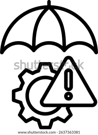 Risk Mitigation Icon Line Vector Illustration