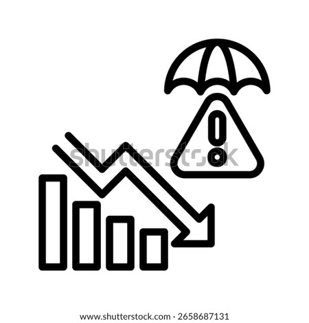 Risk Mitigation icon line vector illustration