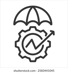 Risk Mitigation Outline Icon Vector Illustration