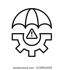 Icono de esquema de mitigación de riesgos Ilustración vectorial